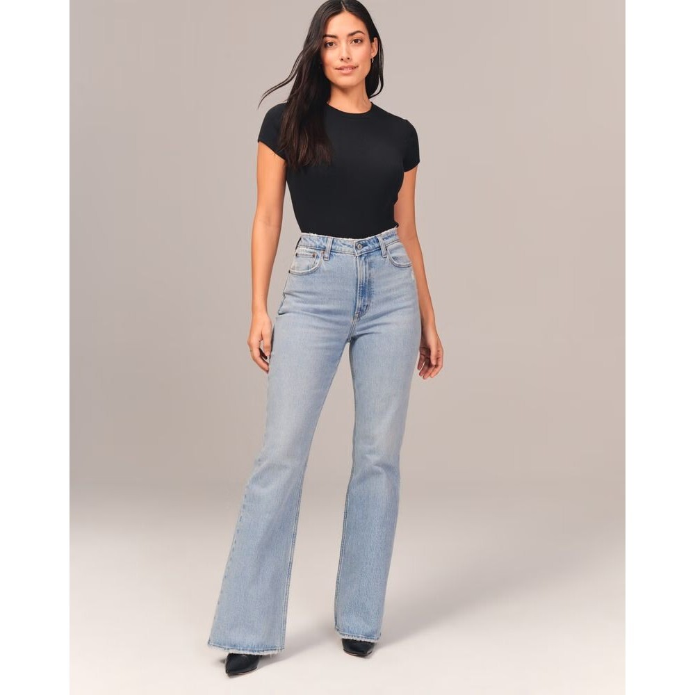 Abercrombie Fitch The Vintage Flare‎ Jeans 35 LONG High Rise Curve Love NWT NEW